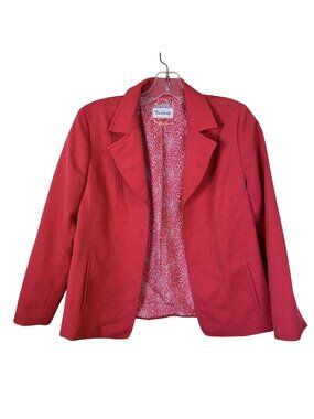 TanJay Womens Hot Pink Barbie Pink Blazer Size 14 Pockets